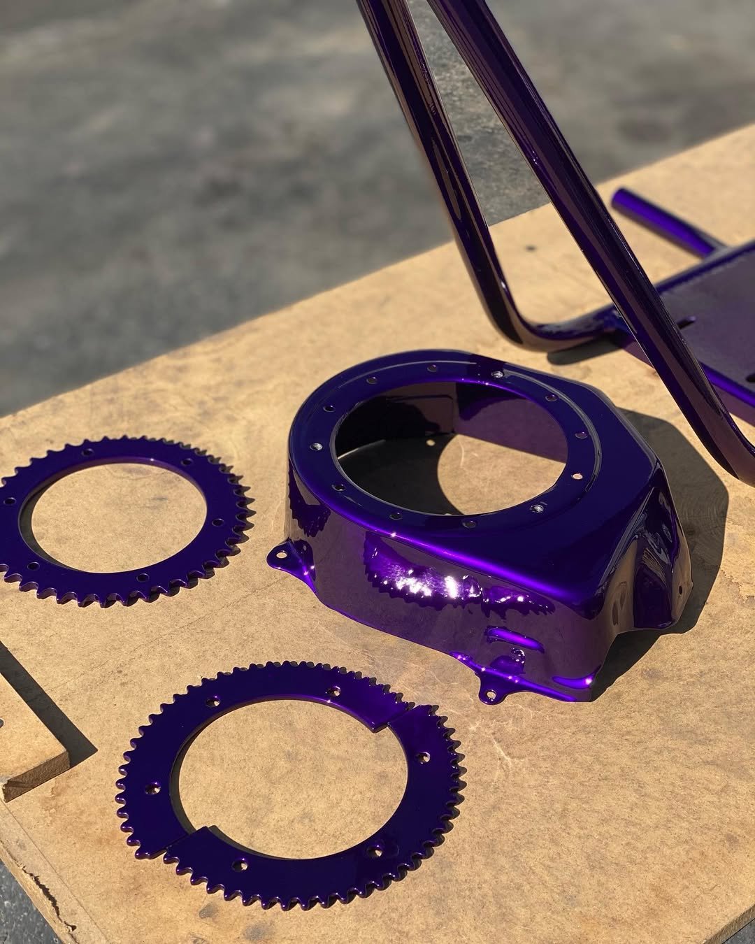 Phantom Purple Mini Bike Frame (Custom Coated) - Image 3