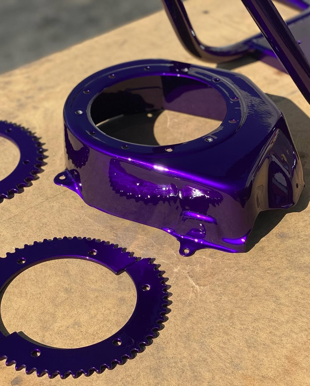 Phantom Purple Mini Bike Frame (Custom Coated) - Image 4