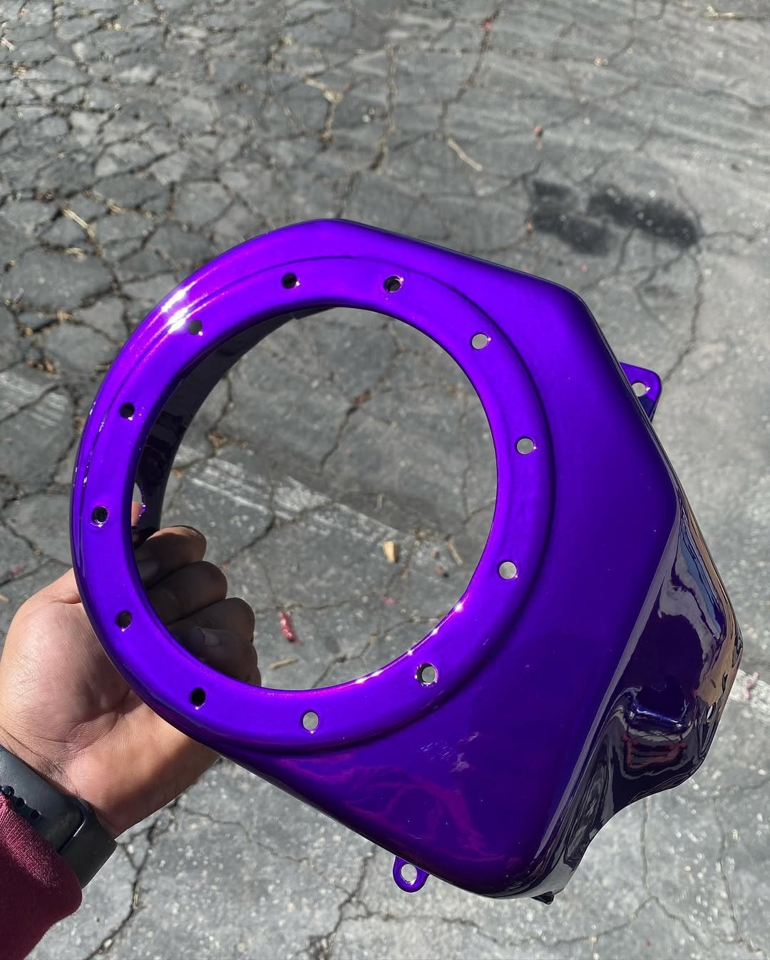 Phantom Purple Mini Bike Frame (Custom Coated) - Image 5