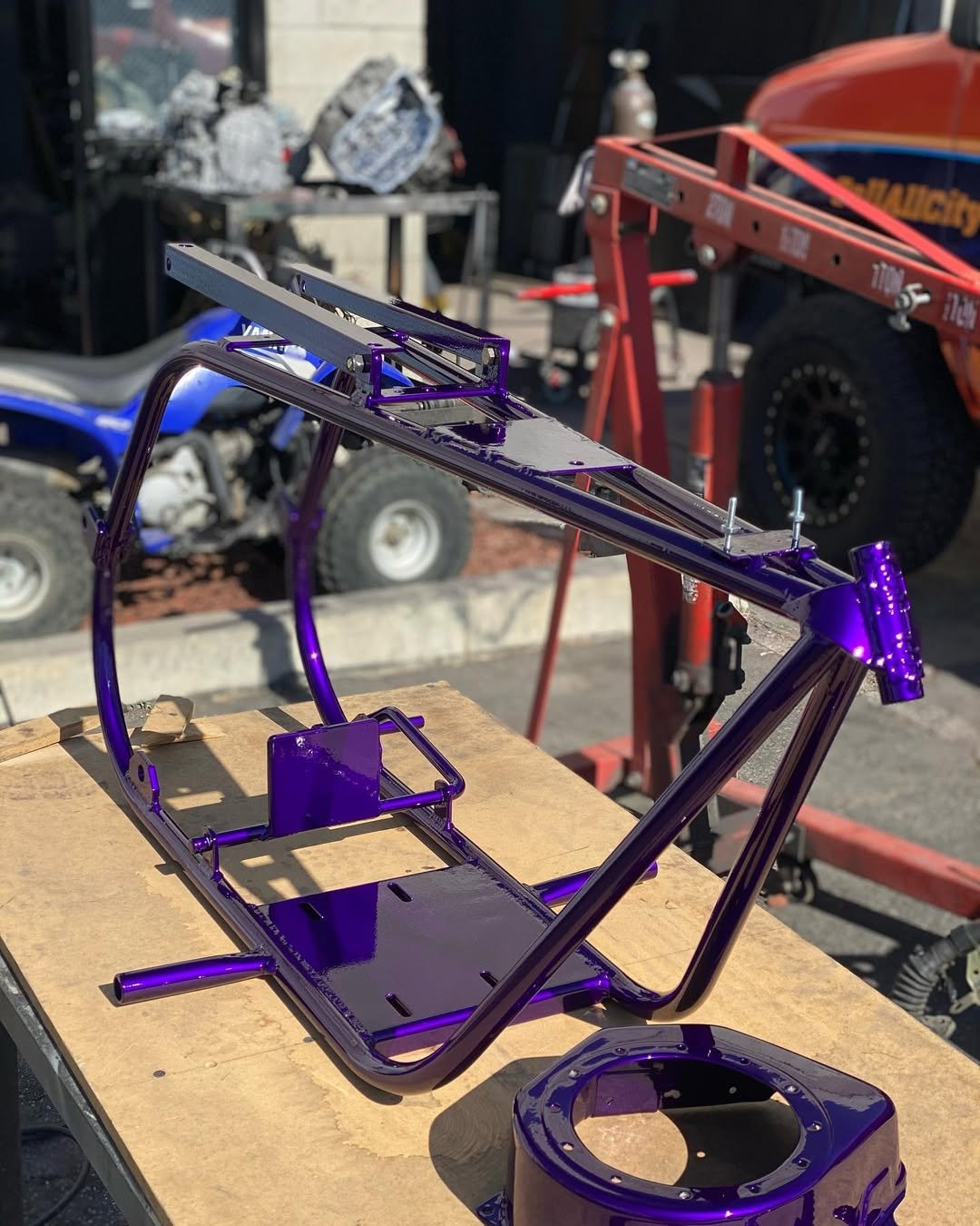 Phantom Purple Mini Bike Frame (Custom Coated)