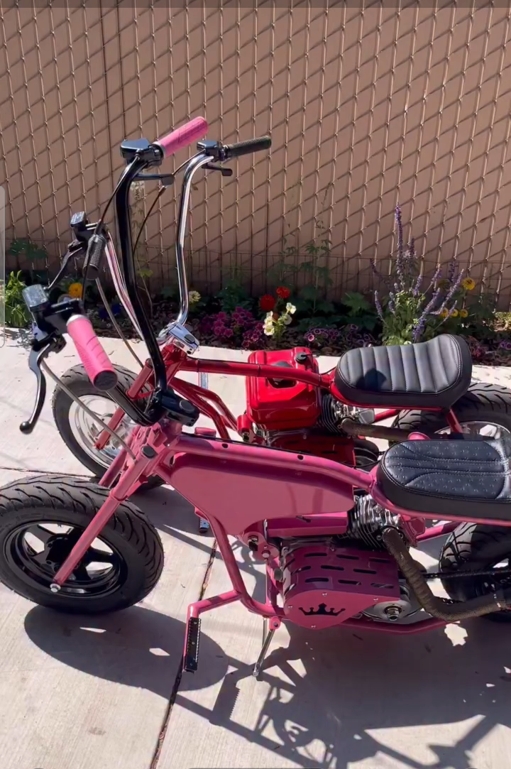 MBK Custom Mini Bike – Pink And Red Lowrider Edition - Image 3