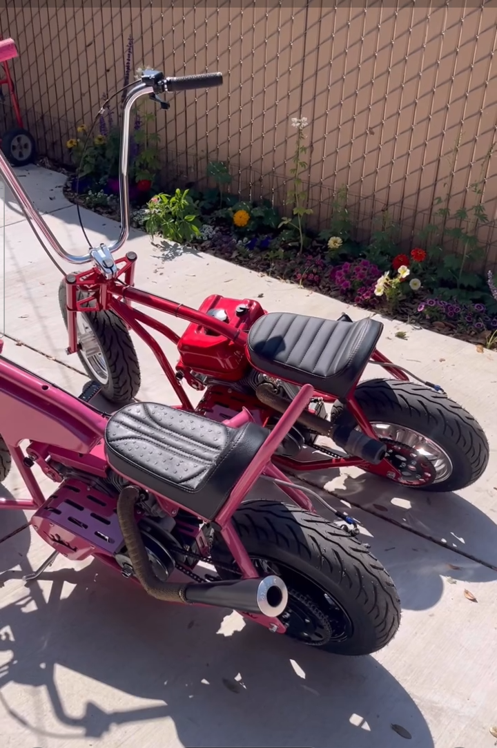 MBK Custom Mini Bike – Pink And Red Lowrider Edition - Image 5