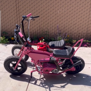 MBK Custom Mini Bike – Pink And Red Lowrider Edition