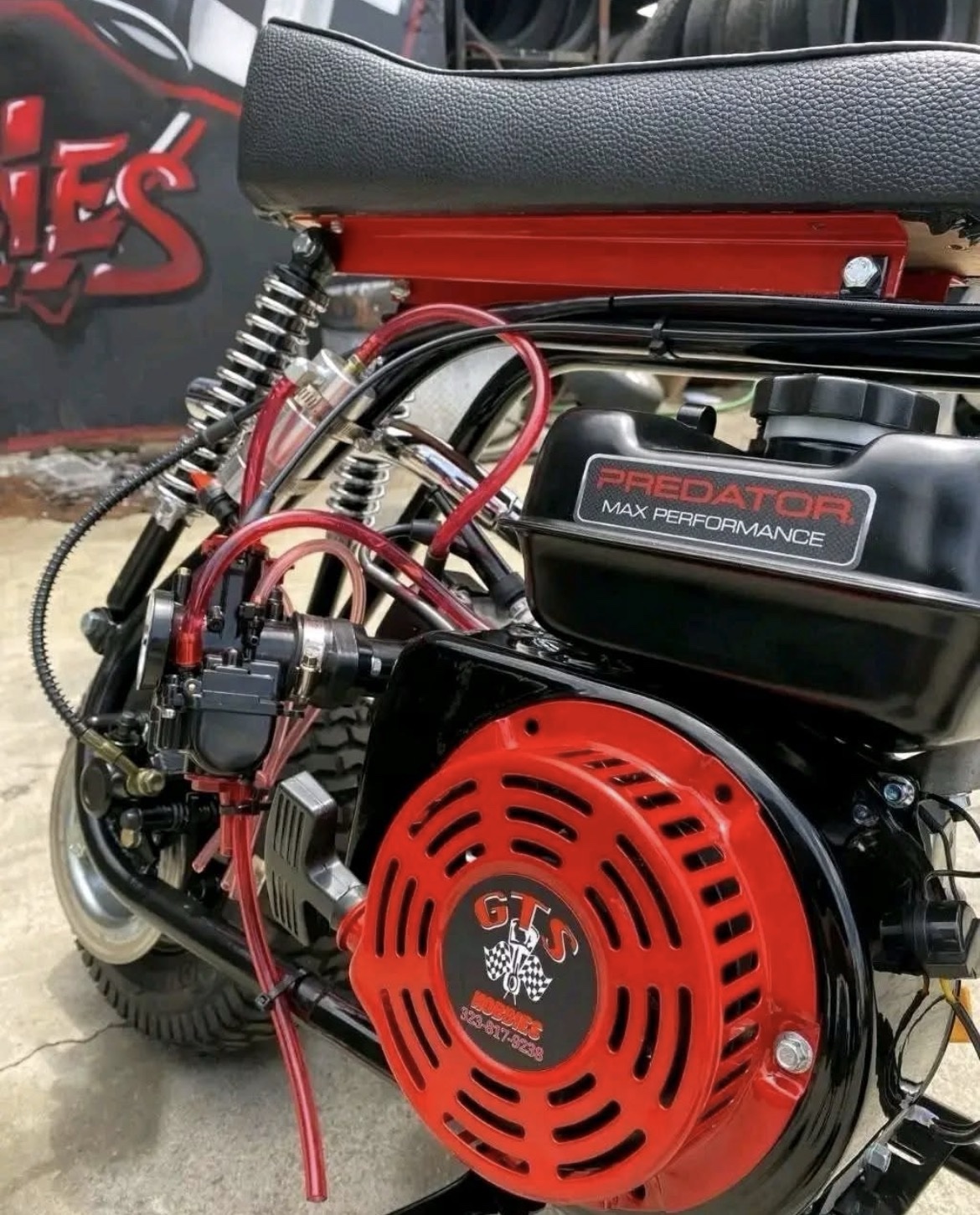 MBK Custom Mini Bike – Red & Black Edition