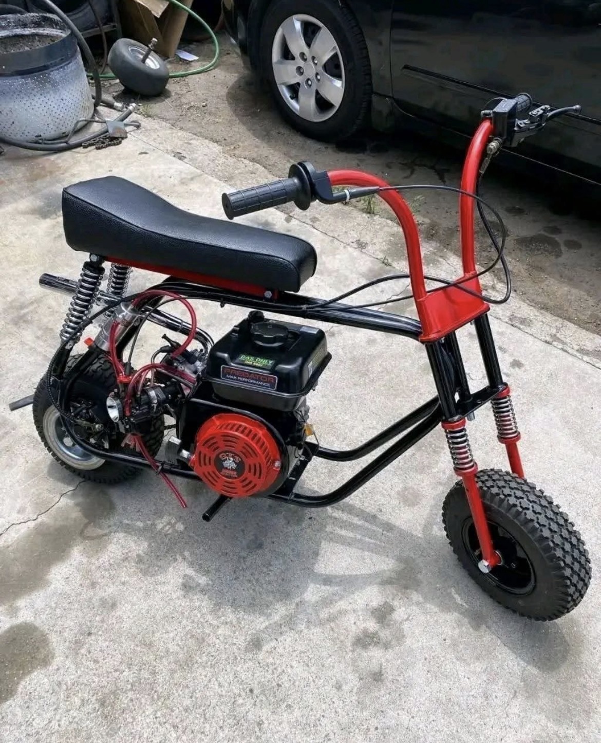 MBK Custom Mini Bike – Red & Black Edition - Image 6