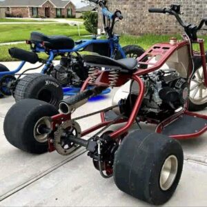 🔥 Custom Gas-Powered Drift Trike — Red Performance Build